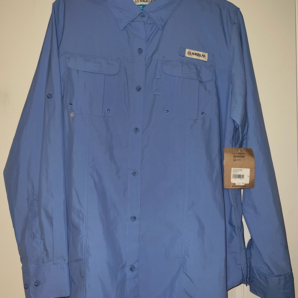 Magellan Outdoors Sky Blue Utility Shirt